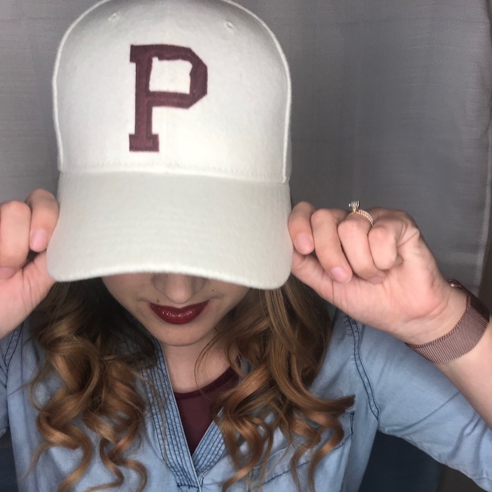 Ivory and Maroon Portland Gear Hat
